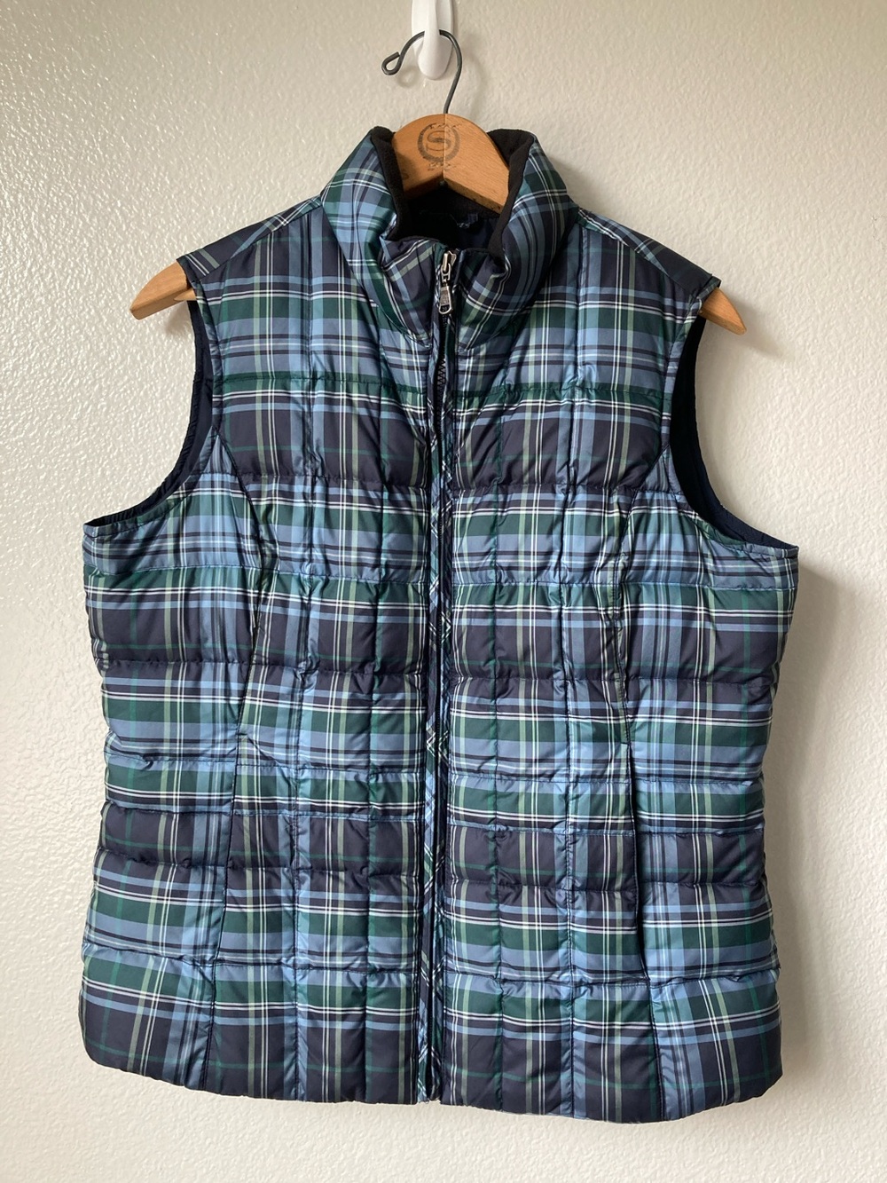 Vintage Y2K Eddie Bauer Premium goose down plaid puffer vest Gorpcore sz M